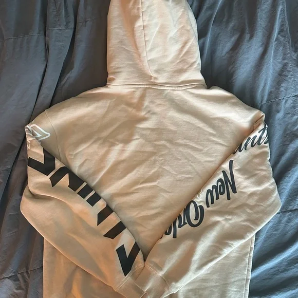 Wild Collective Unisex Medium Cream Saints Hoodie with Logo - Picture 3 of 4